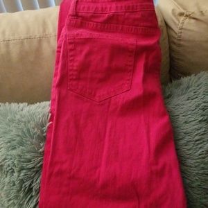 Hot pink jeans
